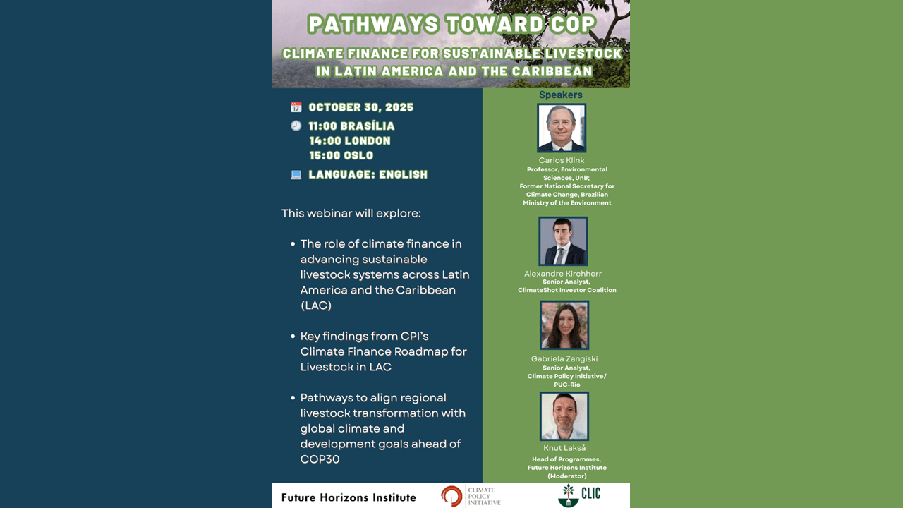 Pathways toward COP: Climate finance for sustainable livestock in Latin America and the Caribbean